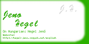 jeno hegel business card